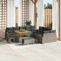 Conjunto de Sofá de Jardim com almofada 13 pcs Cinzeto