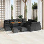 Conjunto de Sofá de Jardim com almofada 14 pcs Preto