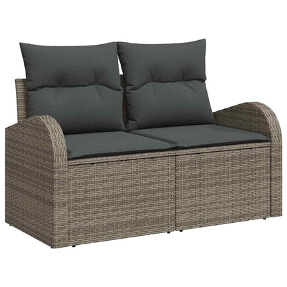 Conjunto de Sofá de Jardim com almofada 14 pcs Cinzeto