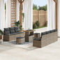 Conjunto de Sofá de Jardim 10 pcs Cinzeto 90 x 55 x 71 cm