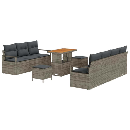 Conjunto de Sofá de Jardim 10 pcs Cinzeto 90 x 55 x 71 cm