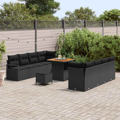 Conjunto de Sofá de Jardim com almofada Preto 80 x 80 x 71 cm