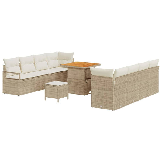 Conjunto de Sofá de Jardim Bege e Creme 80 x 80 x 71 cm