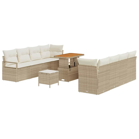 Conjunto de Sofá de Jardim Bege e Creme 90 x 55 x 71 cm