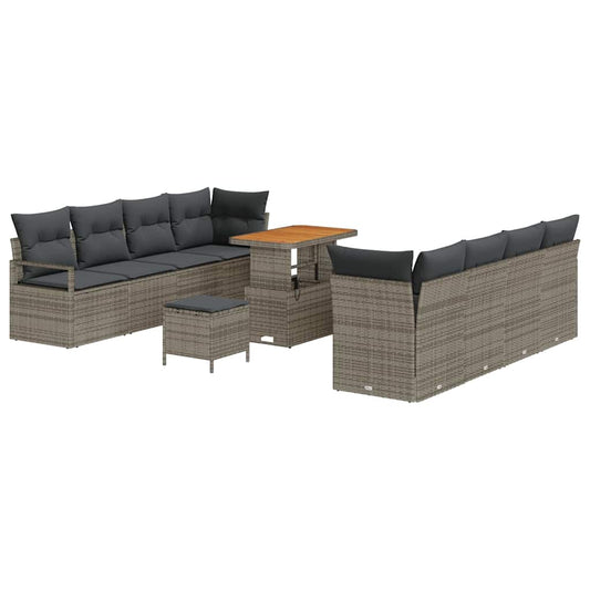 Conjunto de Sofá de Jardim com almofada Cinzeto 90 x 55 x 71 cm