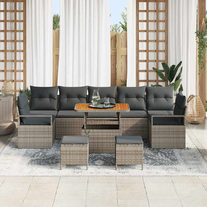 Conjunto de Sofá de Jardim 10 pcs Cinzeto 90 x 55 x 71 cm