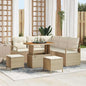 Conjunto de Sofá de Jardim 8 pcs Bege e Creme 90 x 55 x 71 cm