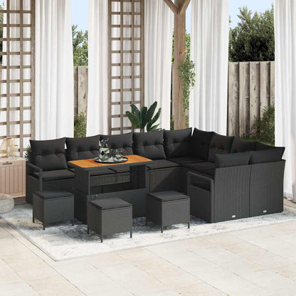 Conjunto de Sofá de Jardim 13 pcs Preto 110 x 55 x 71 cm