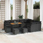 Conjunto de Sofá de Jardim 13 pcs Preto 110 x 55 x 71 cm