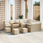 Conjunto de Sofá de Jardim 13 pcs Bege e Creme 110 x 55 x 71 cm