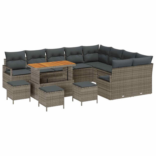 Conjunto de Sofá de Jardim 13 pcs Cinzeto 110 x 55 x 71 cm