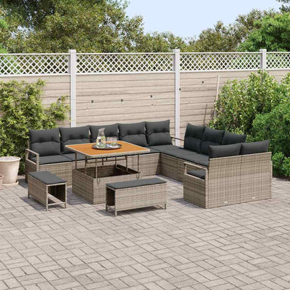 Conjunto de Sofá de Jardim 13 pcs Cinzeto 100 x 100 x 71 cm
