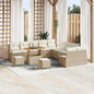 Conjunto de Sofá de Jardim 13 pcs Bege e Creme 90 x 55 x 71 cm