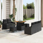 Conjunto de Sofá de Jardim 8 pcs Preto 80 x 80 x 71 cm