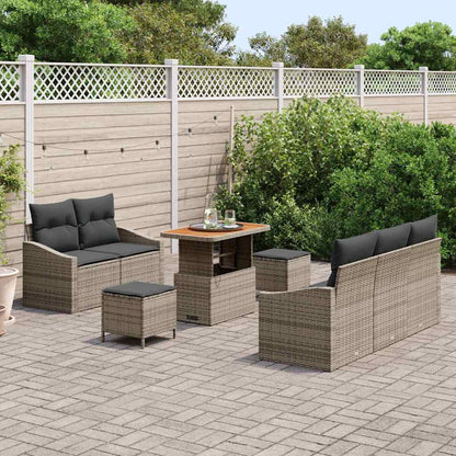 Conjunto de Sofá de Jardim 8 pcs Cinzeto 90 x 55 x 71 cm