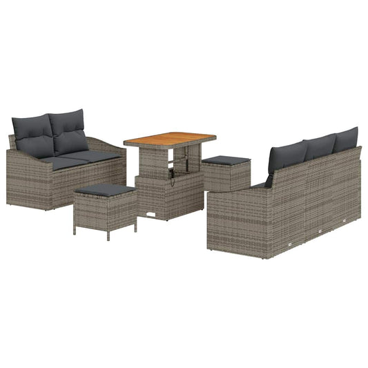 Conjunto de Sofá de Jardim 8 pcs Cinzeto 90 x 55 x 71 cm