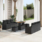 Conjunto de Sofá de Jardim 9 pcs Preto 90 x 55 x 71 cm