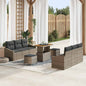 Conjunto de Sofá de Jardim 9 pcs Cinzeto 90 x 55 x 71 cm
