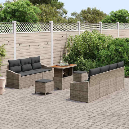 Conjunto de Sofá de Jardim 10 pcs Cinzeto 90 x 55 x 71 cm
