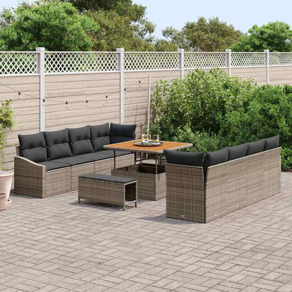 Conjunto de Sofá de Jardim 11 pcs Cinzeto 100 x 100 x 71 cm