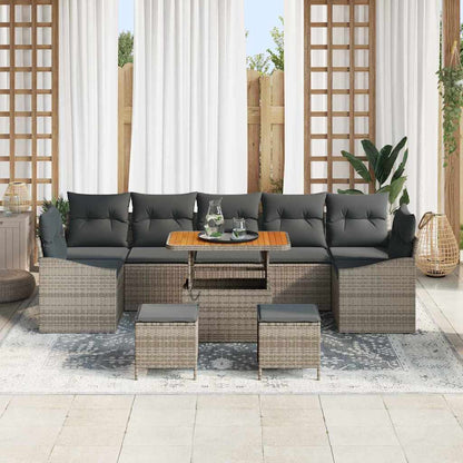 Conjunto de Sofá de Jardim 10 pcs Cinzeto 90 x 55 x 71 cm
