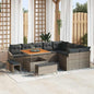 Conjunto de Sofá de Jardim 12 pcs Cinzeto 100 x 100 x 71 cm