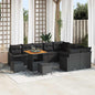 Conjunto de Sofá de Jardim 12 pcs Preto 80 x 80 x 71 cm
