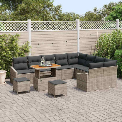 Conjunto de Sofá de Jardim 12 pcs Cinzeto 90 x 55 x 71 cm