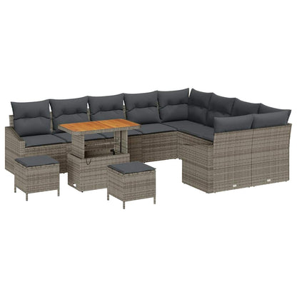 Conjunto de Sofá de Jardim 12 pcs Cinzeto 90 x 55 x 71 cm