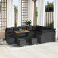 Conjunto de Sofá de Jardim 13 pcs Preto 110 x 55 x 71 cm