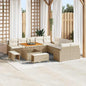 Conjunto de Sofá de Jardim com almofada 13 pcs Bege e Creme