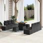 Conjunto de Sofá de Jardim 9 pcs Preto 80 x 80 x 71 cm