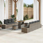 Conjunto de Sofá de Jardim 10 pcs Cinza Claro e Cinza Escuro