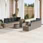 Conjunto de Sofá de Jardim 11 pcs Cinza Claro e Cinza Escuro