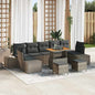 Conjunto de Sofá de Jardim 10 pcs Cinza Claro e Cinza Escuro