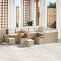 Conjunto de Sofá de Jardim 12 pcs Bege e Creme 80 x 80 x 71 cm
