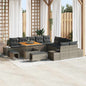Conjunto de Sofá de Jardim 13 pcs Cinza Claro e Cinza Escuro
