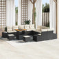 Conjunto de Sofá de Jardim 13 pcs Preto e Creme 80 x 80 x 71 cm