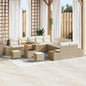 Conjunto de Sofá de Jardim 13 pcs Bege e Creme 80 x 80 x 71 cm