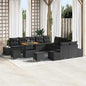 Conjunto de Sofá de Jardim 13 pcs Preto 90 x 55 x 71 cm