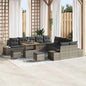 Conjunto de Sofá de Jardim 13 pcs Cinza Claro e Cinza Escuro