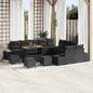 Conjunto de Sofá de Jardim 13 pcs Preto 110 x 55 x 71 cm