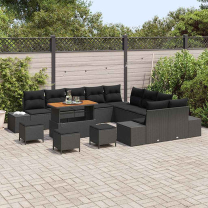 Conjunto de Sofá de Jardim 13 pcs Preto 110 x 55 x 71 cm