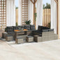 Conjunto de Sofá de Jardim 13 pcs Cinza Claro e Cinza Escuro