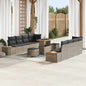 Conjunto de Sofá de Jardim 11 pcs Cinza Claro e Cinza Escuro
