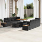 Conjunto de Sofá de Jardim 11 pcs Preto 100 x 100 x 71 cm