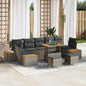 Conjunto de Sofá de Jardim 10 pcs Cinza Claro e Cinza Escuro