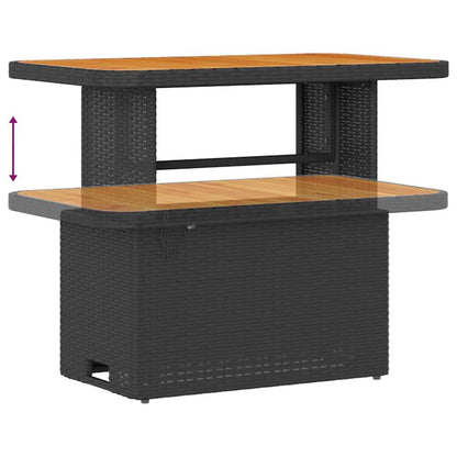 Conjunto de Sofá de Jardim com almofada Preto Rattan Sintético