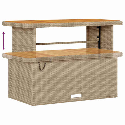 Conjunto de Sofá de Jardim com almofada Bege Rattan Sintético