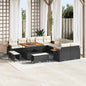 Conjunto de Sofá de Jardim 13 pcs Preto Rattan Sintético